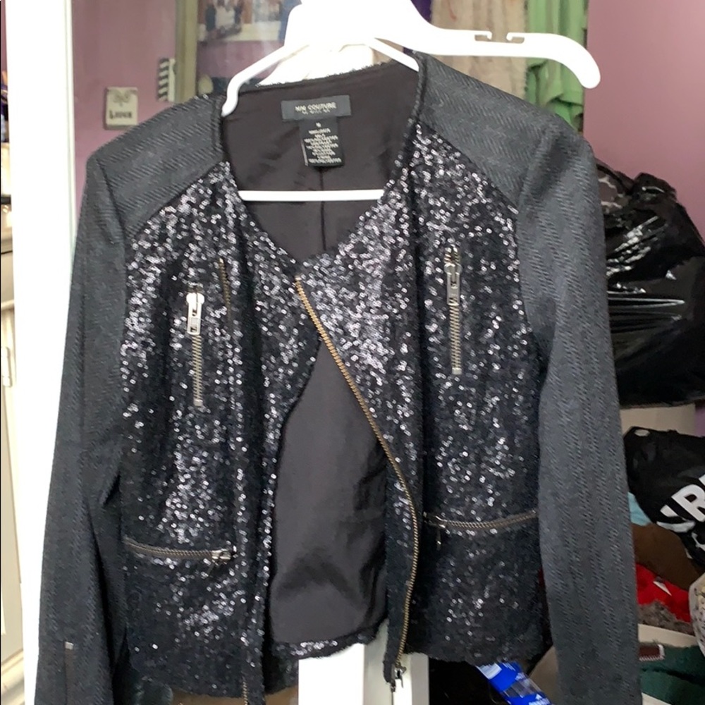 Black Sequin Jacket - image 1